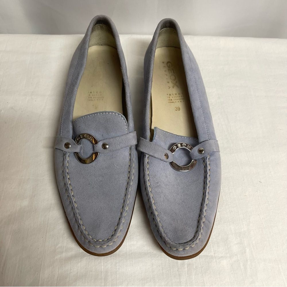 Geox respira blue loafers 